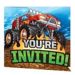 Convergram Party Supplies Monster Truck Rally Invitations (8 count)
