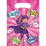 Convergram Party Supplies Superhero Girl Loot Bags (8 count)