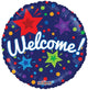 Prismatic Stars Welcome! 18″ Balloon