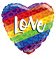 Rainbow Love 18″ Heart Balloon