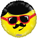 Convergram Smiley With Moustache 18″ Balloon