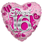 Convergram Sweet 16 Heart 18″ Balloon