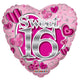 Sweet 16 Heart 18″ Balloon