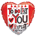 Convergram To Do List: Love You 18″ Balloon