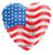 Convergram Usa Flag On Heart 18″ Balloon