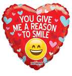 Convergram You Give Me A Reason To Smile 18″ Balloon