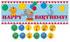 Banner personalizable Happy Birthday Circus Time