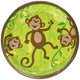Monkeyin Around Monkey Plates 7″ (8 count)