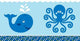 Mantel de ballena azul Ocean Preppy