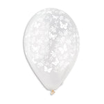 Crystal Clear Butterfly White 13″ Latex Balloons by Gemar from Instaballoons