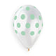 Crystal Clear Green Polka Dot 12″ Latex Balloons (50 count)
