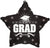 Congrats Grad Graduation Black Star 18″ Balloon