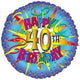 Feliz 40 cumpleaños Burst 17″ Globo