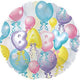"Baby" in Balloon Letters with Balloons 17″ Balloon