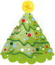 Globo de 18″ con forma de árbol de Navidad