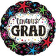 Congrats Grad Neon Star Bursts 17″ Balloon