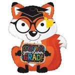 CTI Mylar & Foil Congrats You Clever Grad Fox 19″ Balloon