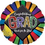 CTI Mylar & Foil Congratulations Grad Reach for the Stars 17″ Balloon