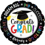 CTI Mylar & Foil Dream Big Congrats Grad 17″ Balloon