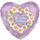 Praying For Your Recovery Floral Wreath Heart Shape 17″ Balloon