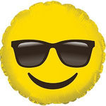 CTI Mylar & Foil Smiley Emoji with Sunglasse 17″ Balloon