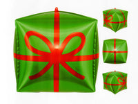 Cubez Green Gift 18″ Foil Balloon by Winner Party from Instaballoons