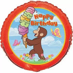Curious George Happy Birthday 18″ Foil Balloon by Unique from Instaballoons