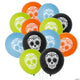 Globos de látex de 11″ del Día de los Muertos (12 unidades)