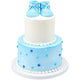 Kit de decoración para tarta con patucos de bebé azul