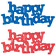 Happy Birthday Block Letter Cake Layon (72 unidades)
