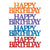 DecoPac Party Supplies Happy Birthday Cake Layon Script Assortment