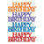 DecoPac Party Supplies Happy Birthday Cake Layon Script Assortment