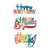 DecoPac Party Supplies Happy Birthday Script Assortment Pattern (24 count)