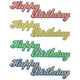 Happy Birthday Script Jewel Cake Topper (72 count)