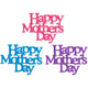 Decoración para tarta con texto "Feliz día de la madre" (24 unidades)