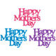 Happy Mother's Day Script Cake Topper (24 count)