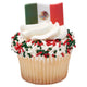 Decoración para tartas con la bandera mexicana (72 unidades)