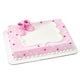 Kit de decoración para tarta con patucos de bebé rosa