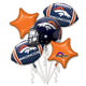 Juego de ramo de globos de la NFL de los Denver Broncos
