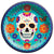 Dia De Los Muertos Round Plates 10″ by Amscan from Instaballoons