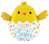Easter Egg Chick 24″ Foil Balloon by Betallic from Instaballoons