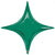 Emerald Green Starpoint 20″ Foil Balloon by Qualatex from Instaballoons