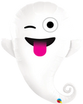 Emoji Ghost Halloween 34″ Foil Balloon by Qualatex from Instaballoons