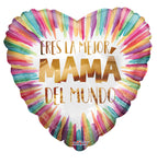 Eres La Mejor Mama Del Mundo Colores 18″ Foil Balloon by Convergram from Instaballoons