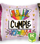 Feliz Cumple Hermosa Rainbow 18″ Foil Balloon by Convergram from Instaballoons