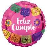 Feliz Cumpleaños Papel Picado 18″ Foil Balloon by Anagram from Instaballoons