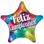 Feliz Cumpleanos Star 18″ Foil Balloon by Anagram from Instaballoons