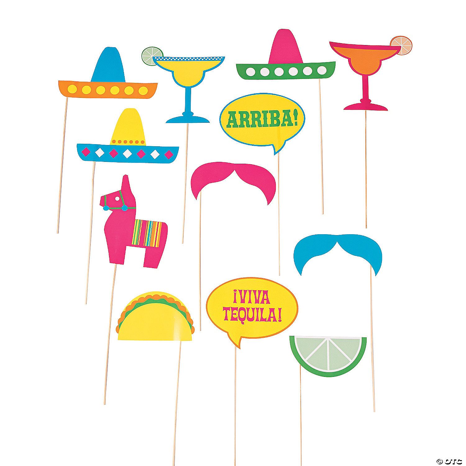 Fiesta Stick Props Mexican Party Funny Photo Booth Props