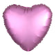 Flamingo Pink Satin Luxe Heart 19″ Balloon