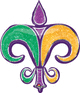 Fleur De Lis Mardi Gras 38″ Balloon